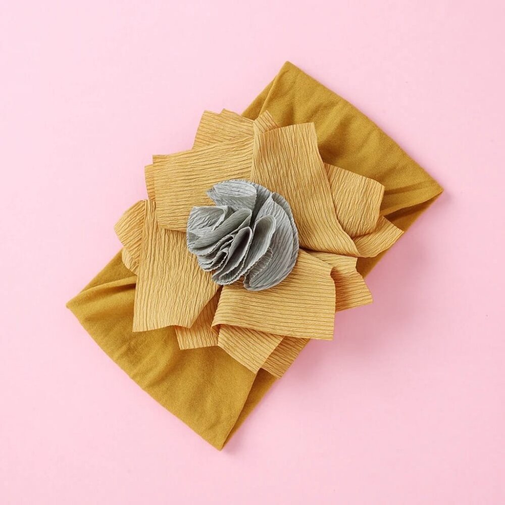 NEW- Sunflower Baby Headbands-Flower headbands-Baby Hair Bows- Headwraps Newborn